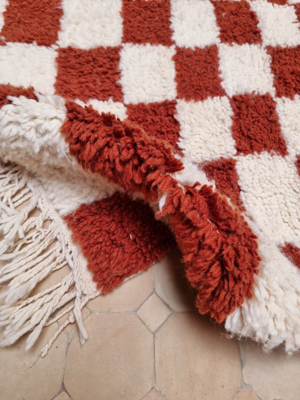 Order by Size: Moroccan Checkered Rug