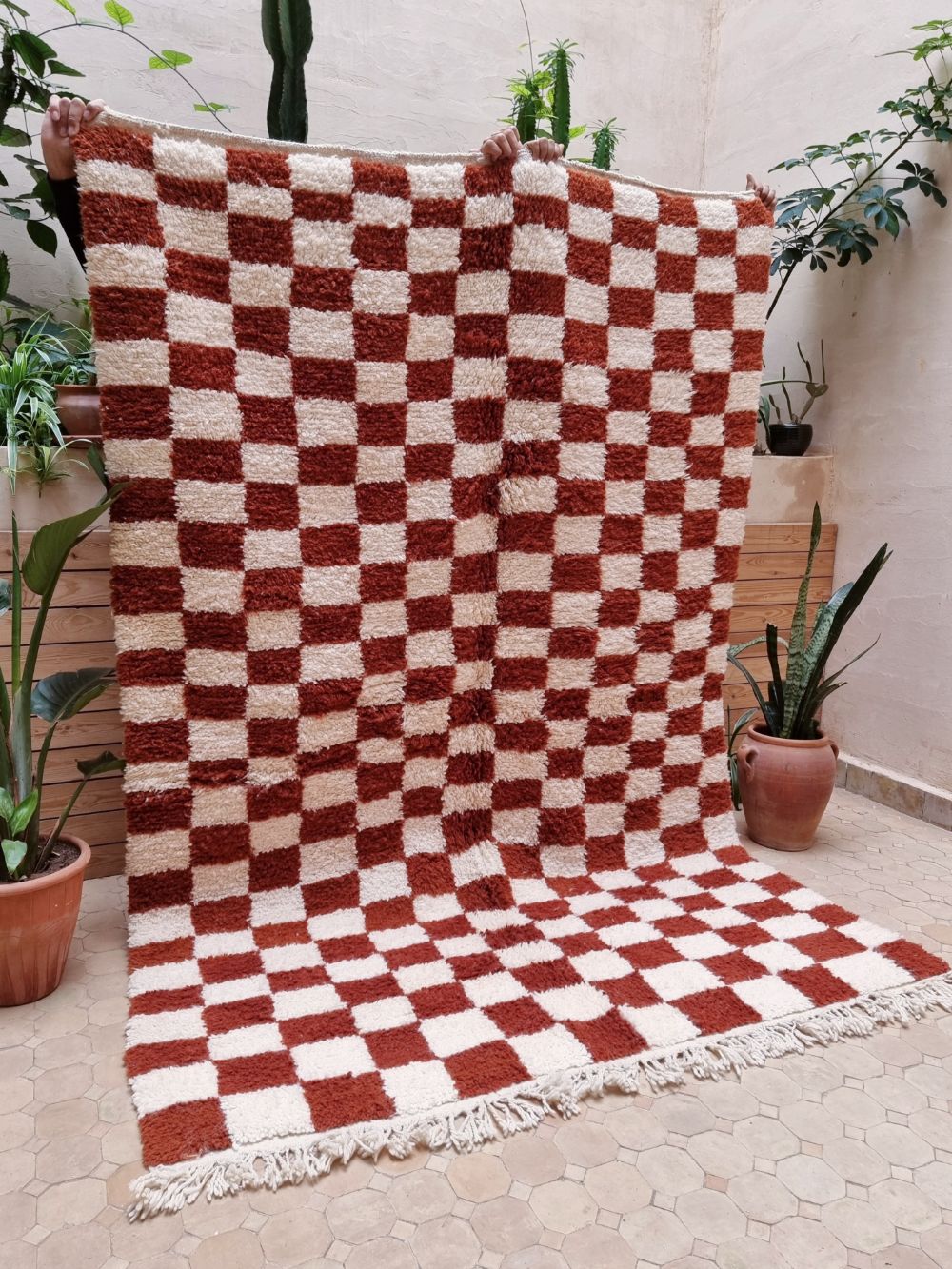 Order by Size: Moroccan Checkered Rug