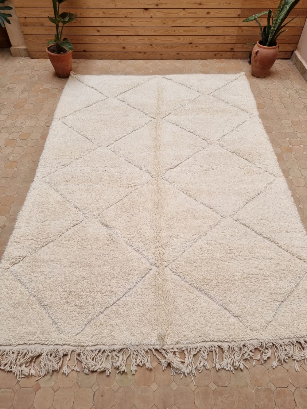 Moroccan Rug Cream 295x200cm