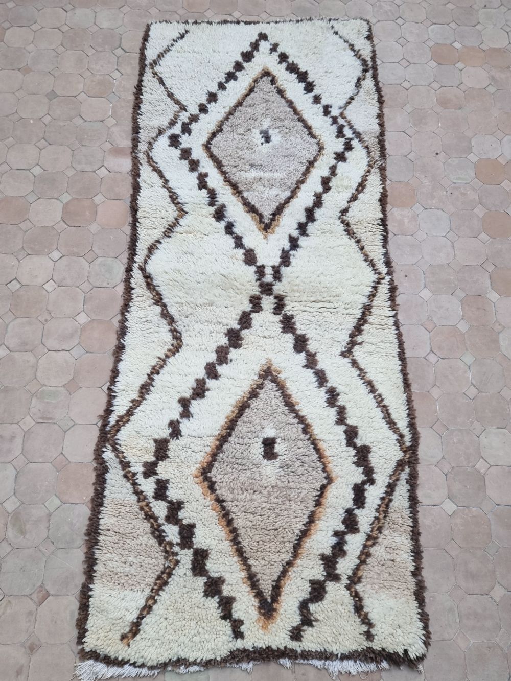 Marokkolainen vintage Azilal-matto 195x80cm