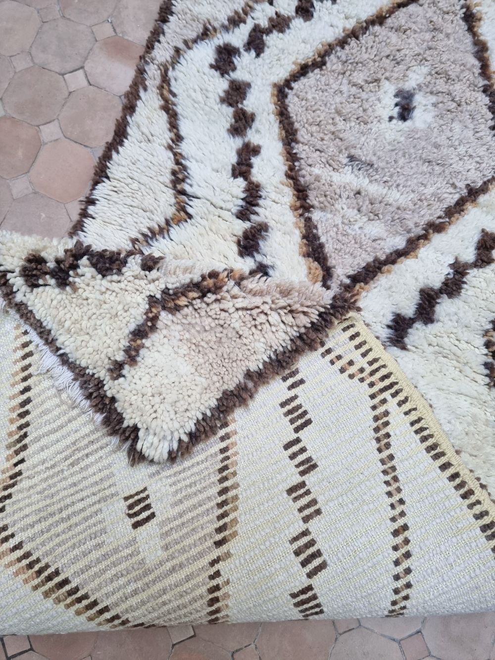 Marokkolainen vintage Azilal-matto 195x80cm