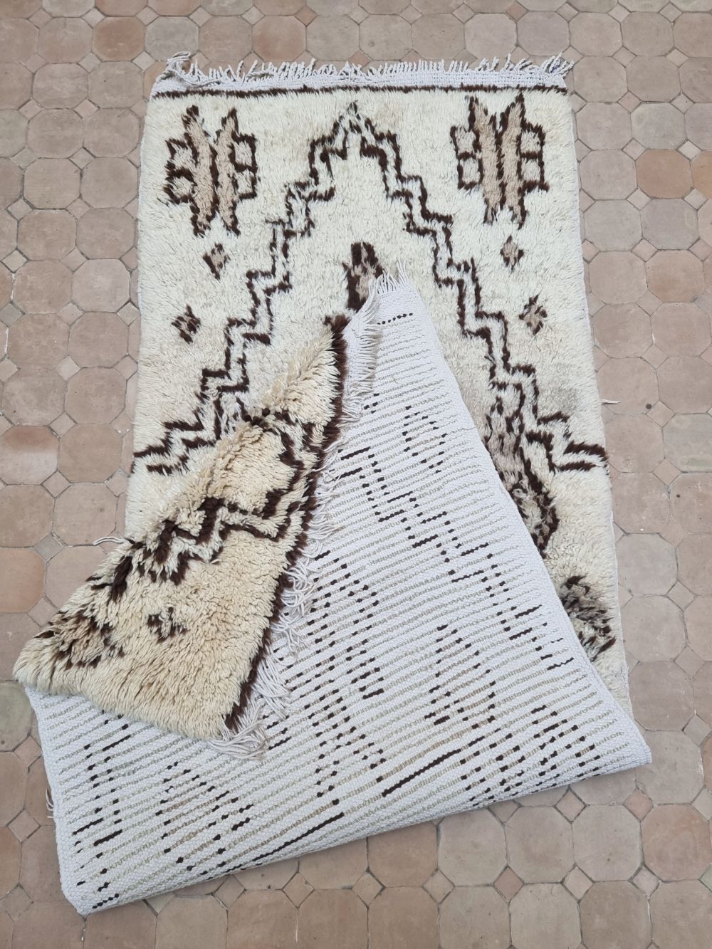 Marokkolainen vintage Azilal-matto 205x75cm