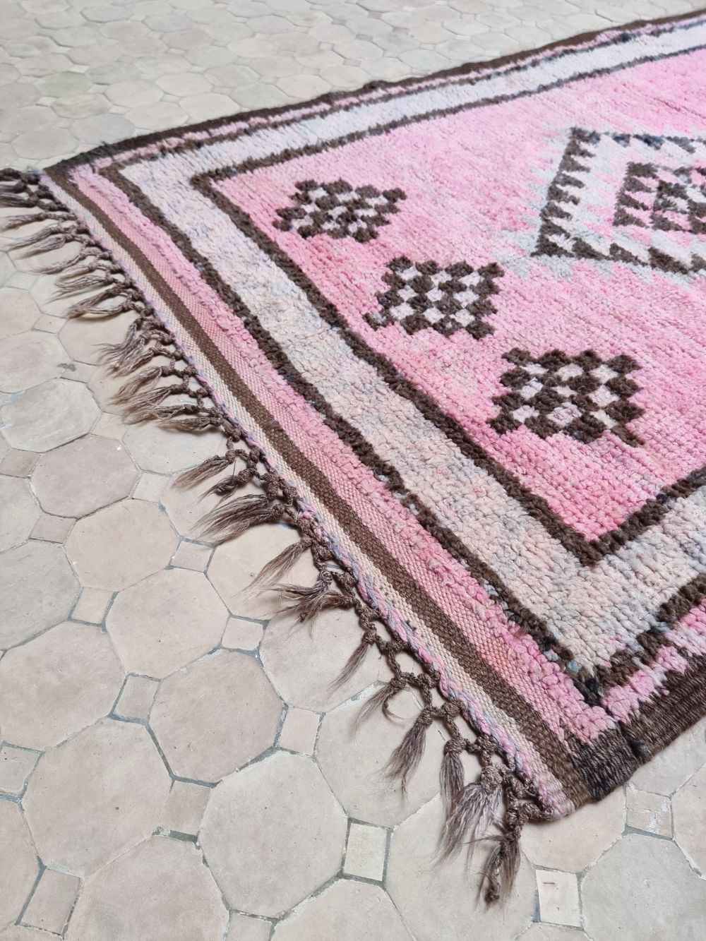 Moroccan Vintage Boujaad runner Rug 365x110cm