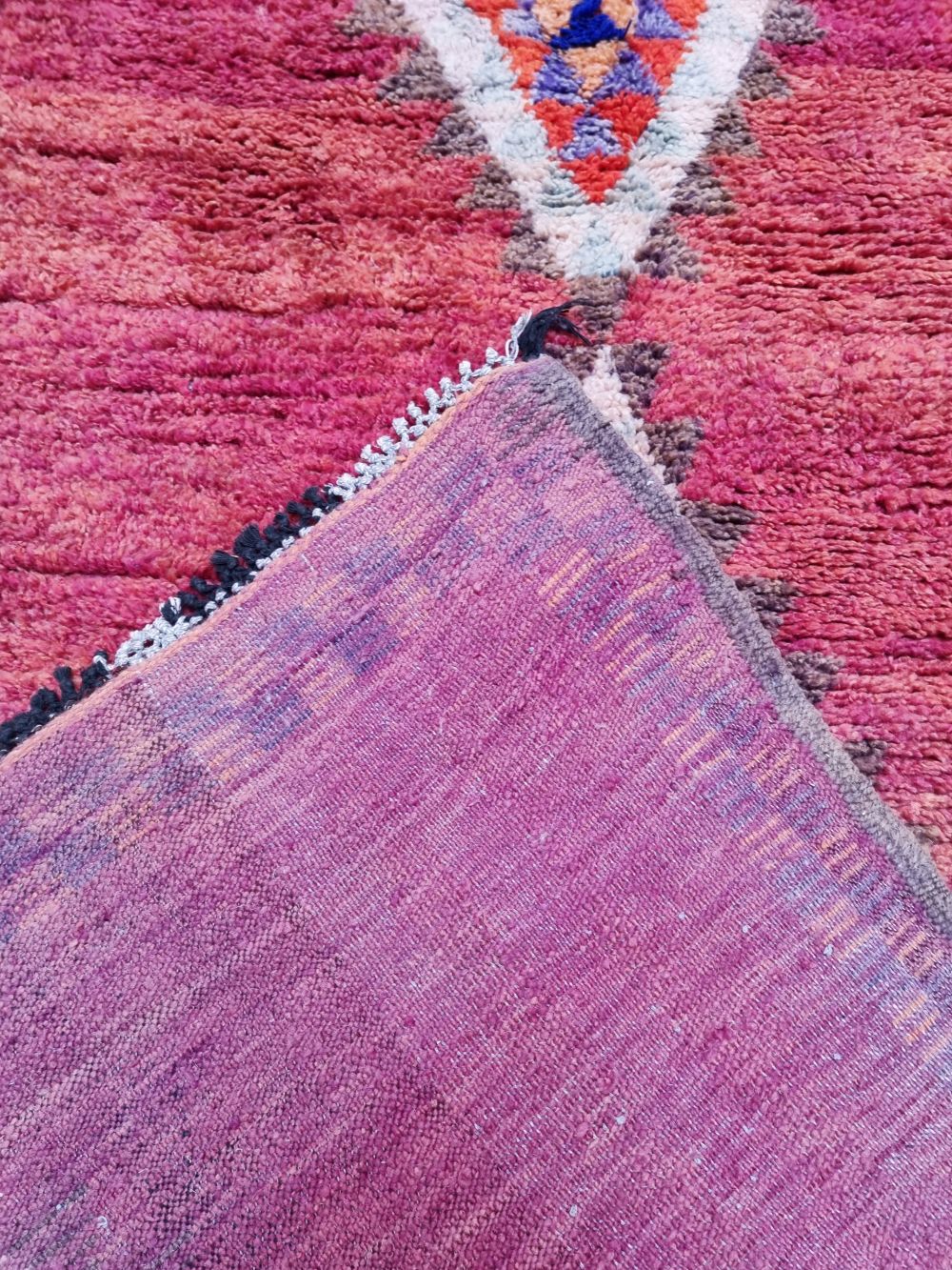 Moroccan Vintage Boujaad runner Rug 375x115cm