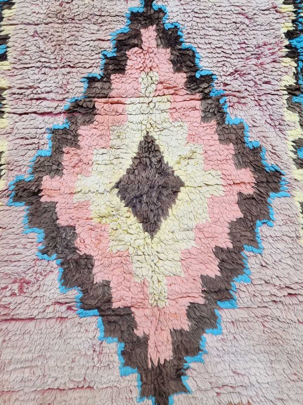 Moroccan Vintage Boujaad runner Rug 380x120cm