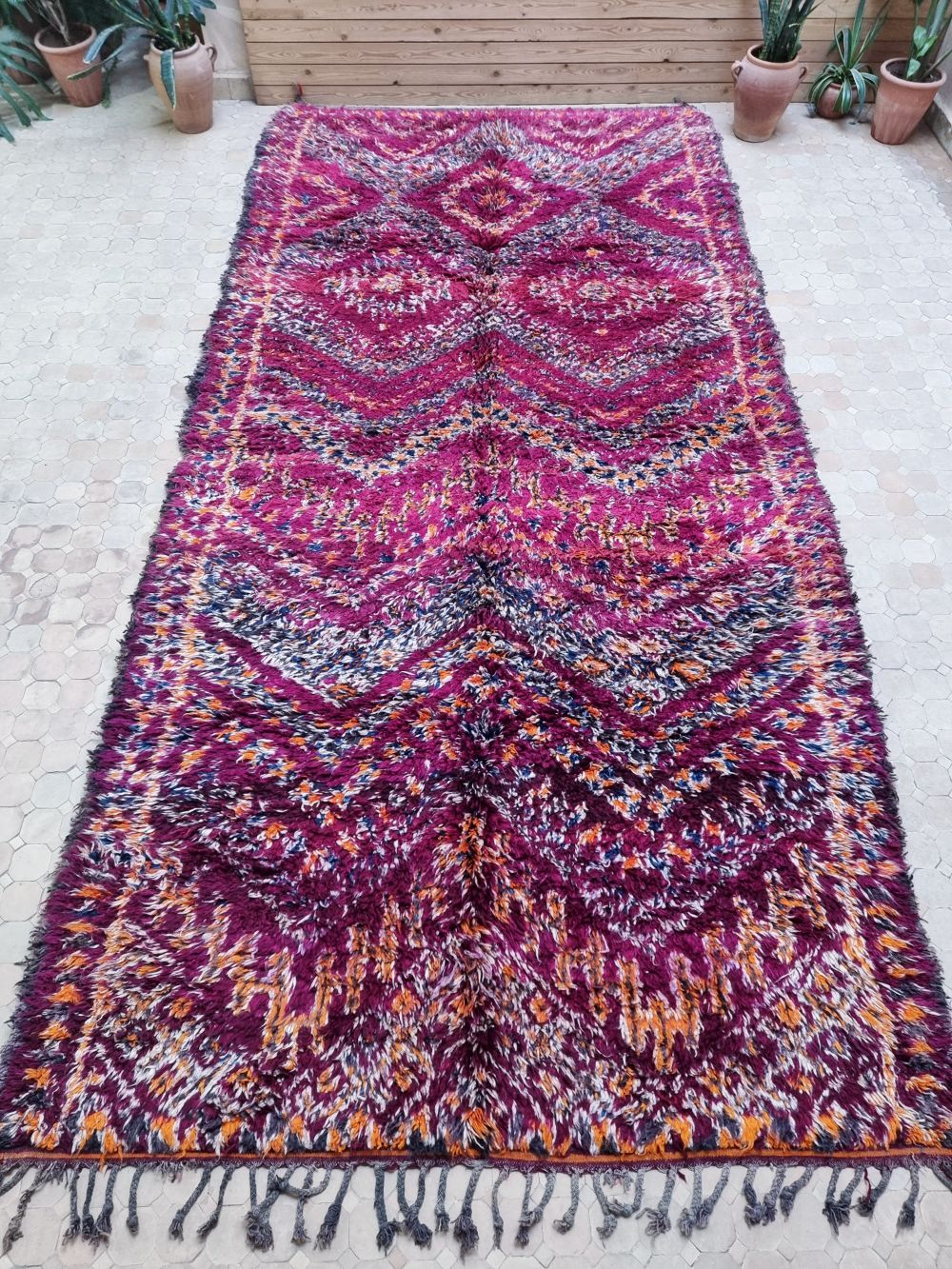 Moroccan Vintage Beni M'Guild Rug 440x215cm