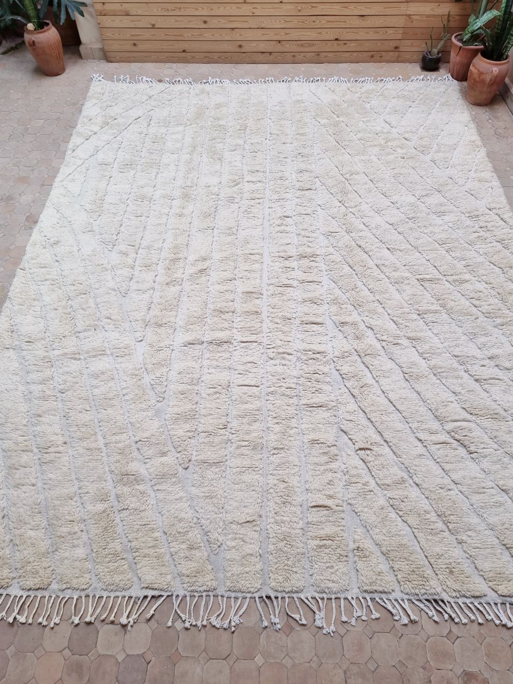 Moroccan Rug Cream 375x300cm