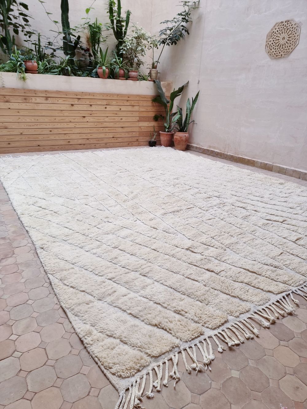 Moroccan Rug Cream 375x300cm
