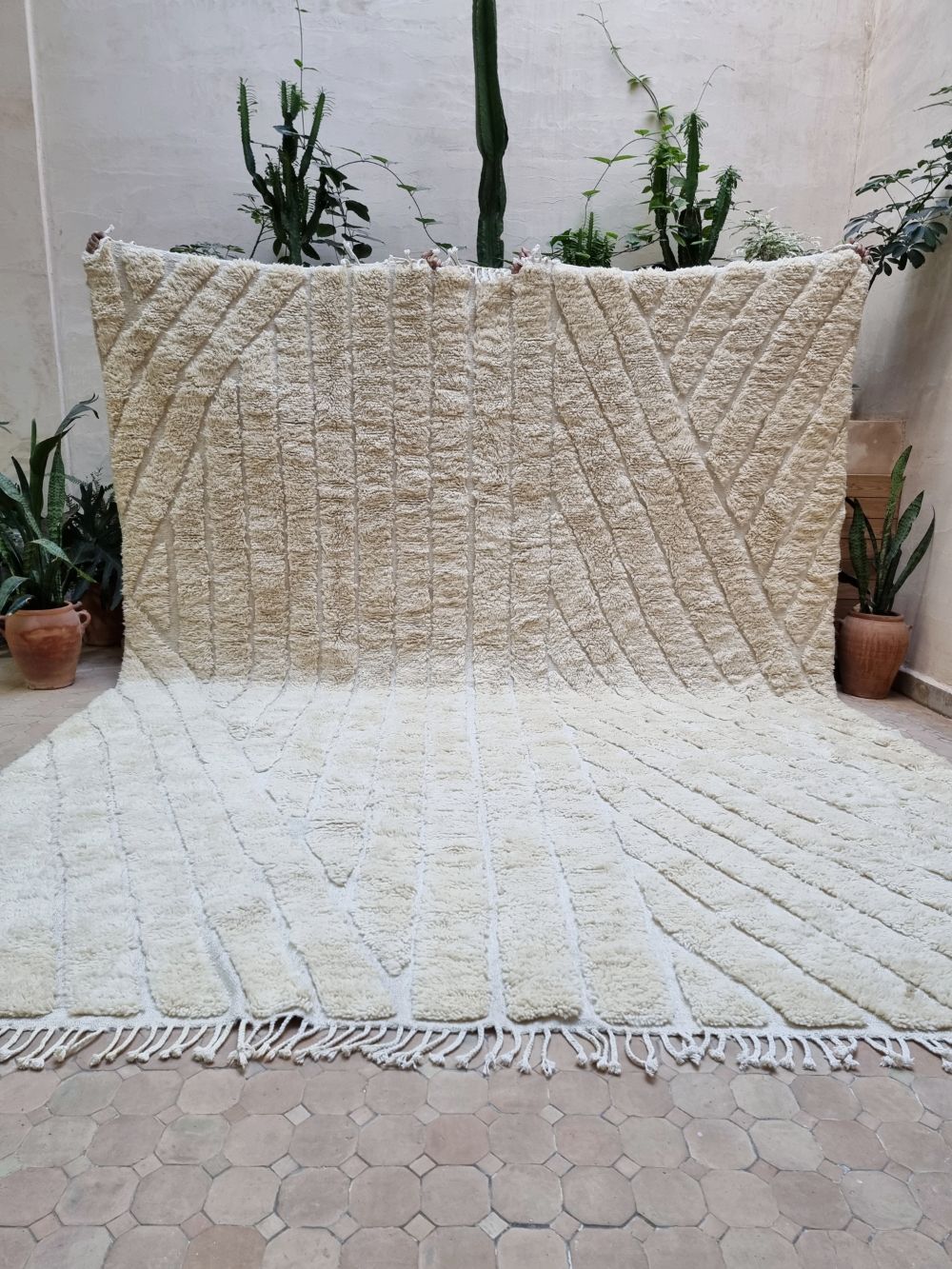 Moroccan Rug Cream 375x300cm