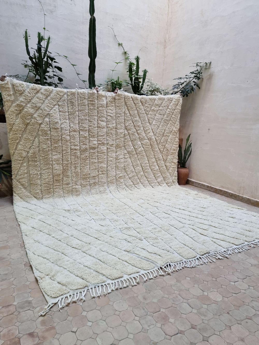 Moroccan Rug Cream 375x300cm