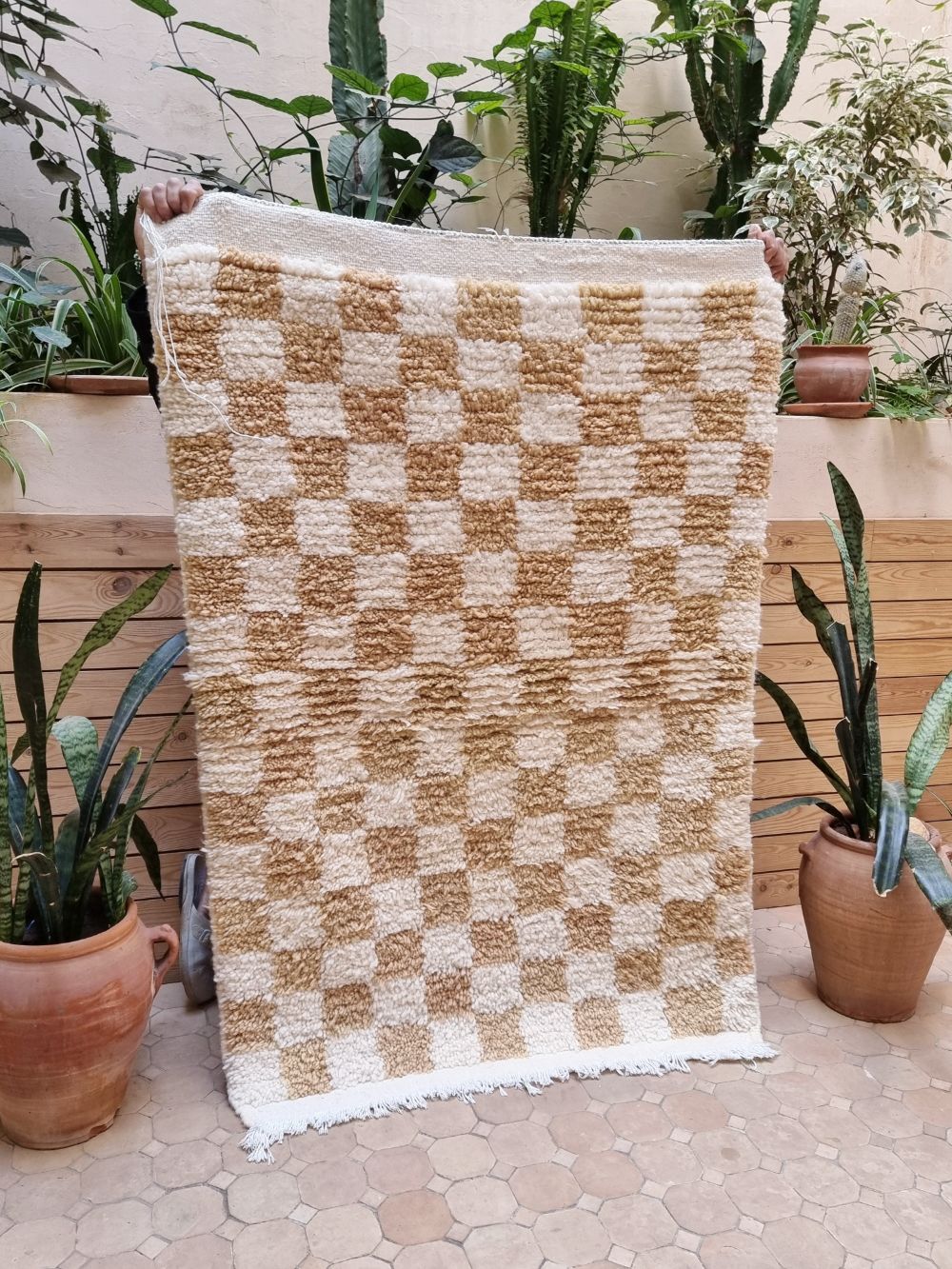 Moroccan Checkered Rug 145x95cm