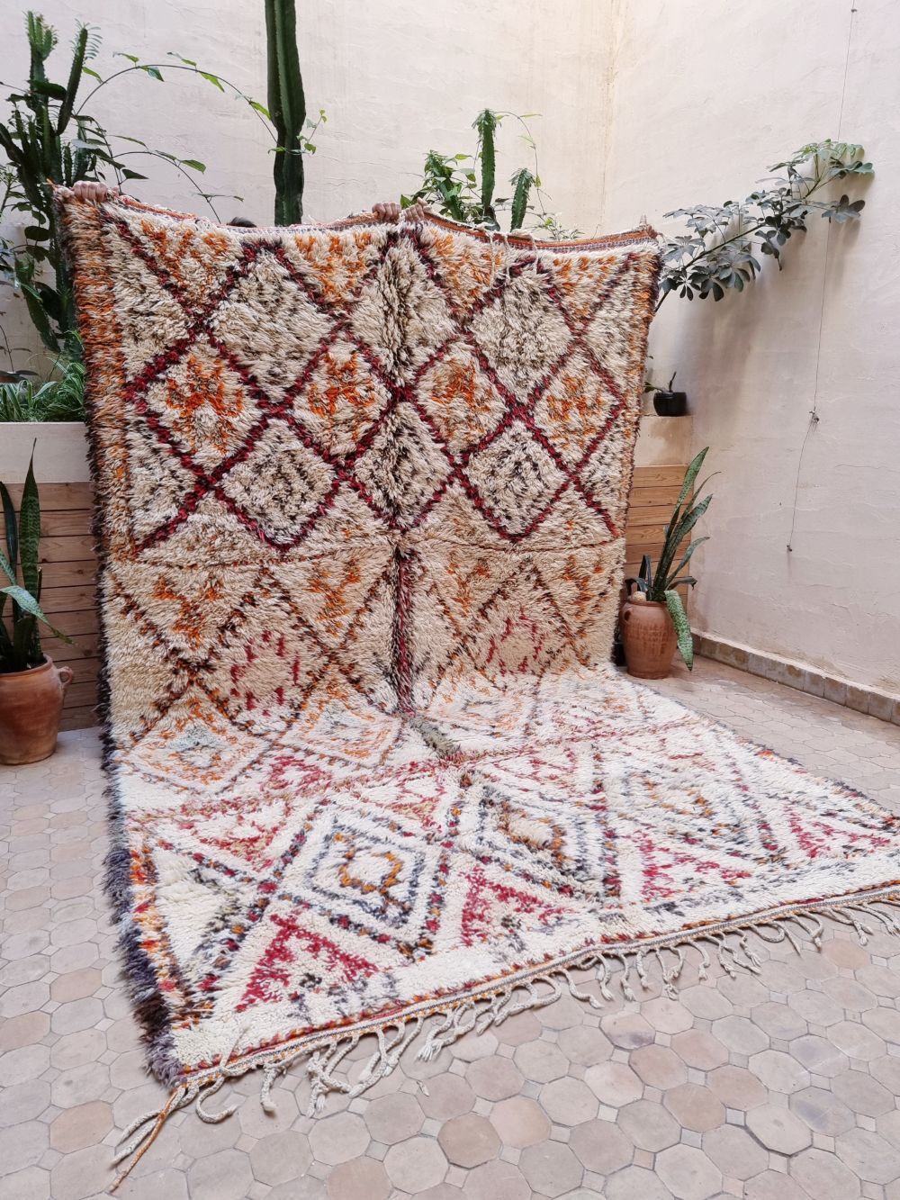 Moroccan Vintage Beni Ouarain Rug 1967 335x210cm