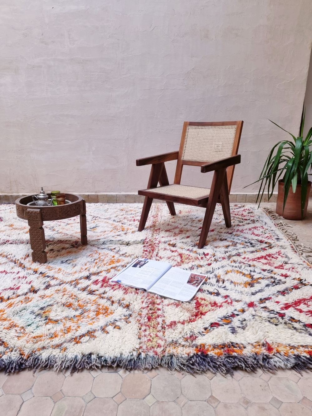 Moroccan Vintage Beni Ouarain Rug 1967 335x210cm