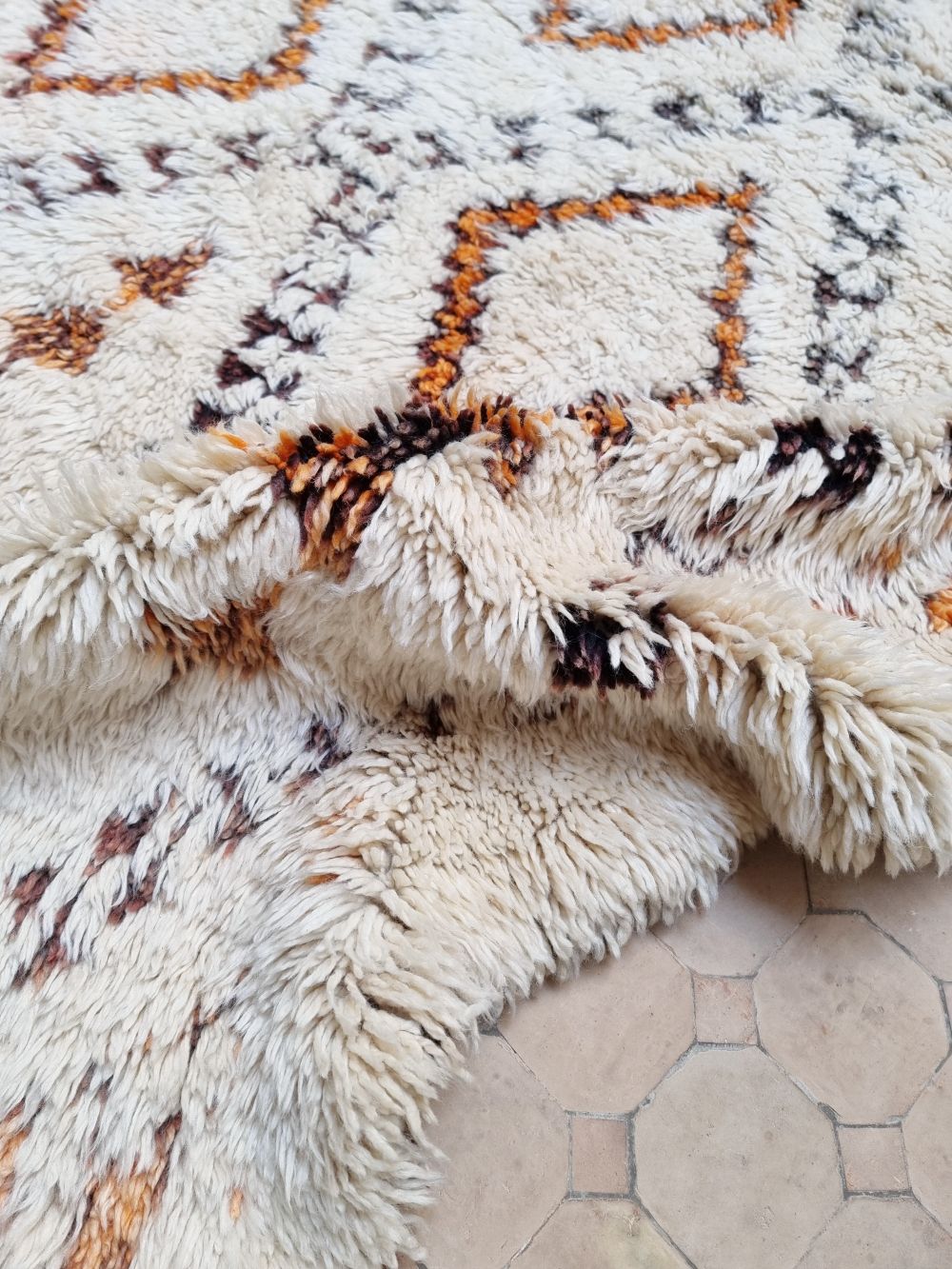Moroccan vintage Beni Ouarain Rug 420x225cm