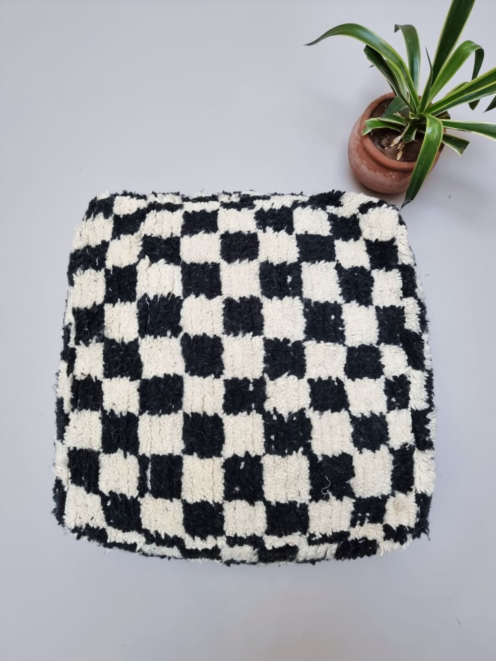 Moroccan Checkered Pouf