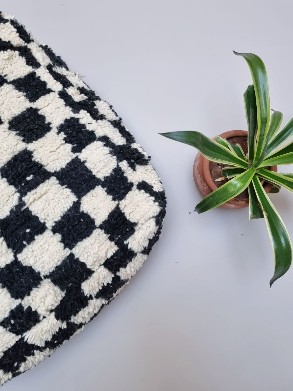 Moroccan Checkered Pouf