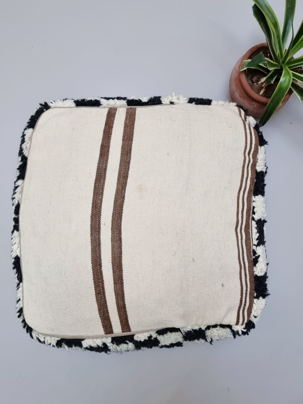 Moroccan Checkered Pouf