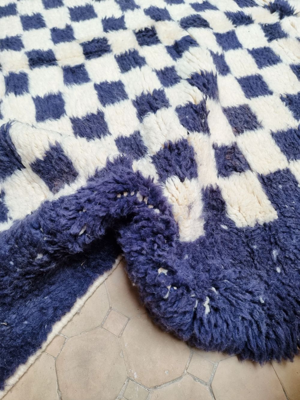 Order by Size: Moroccan Checkered Frame Rug