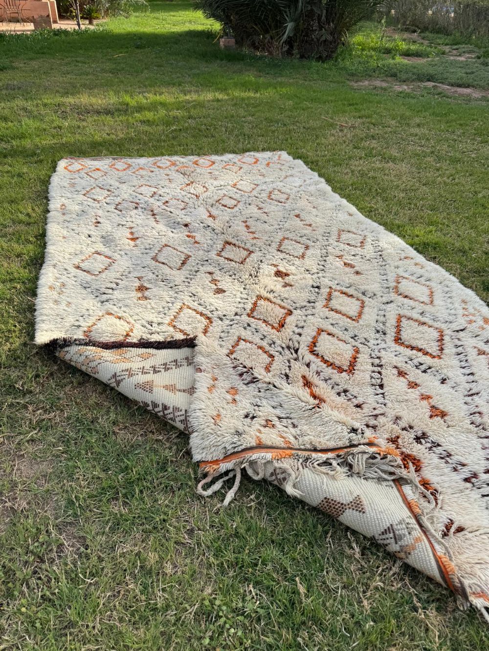 Moroccan vintage Beni Ouarain Rug 420x225cm