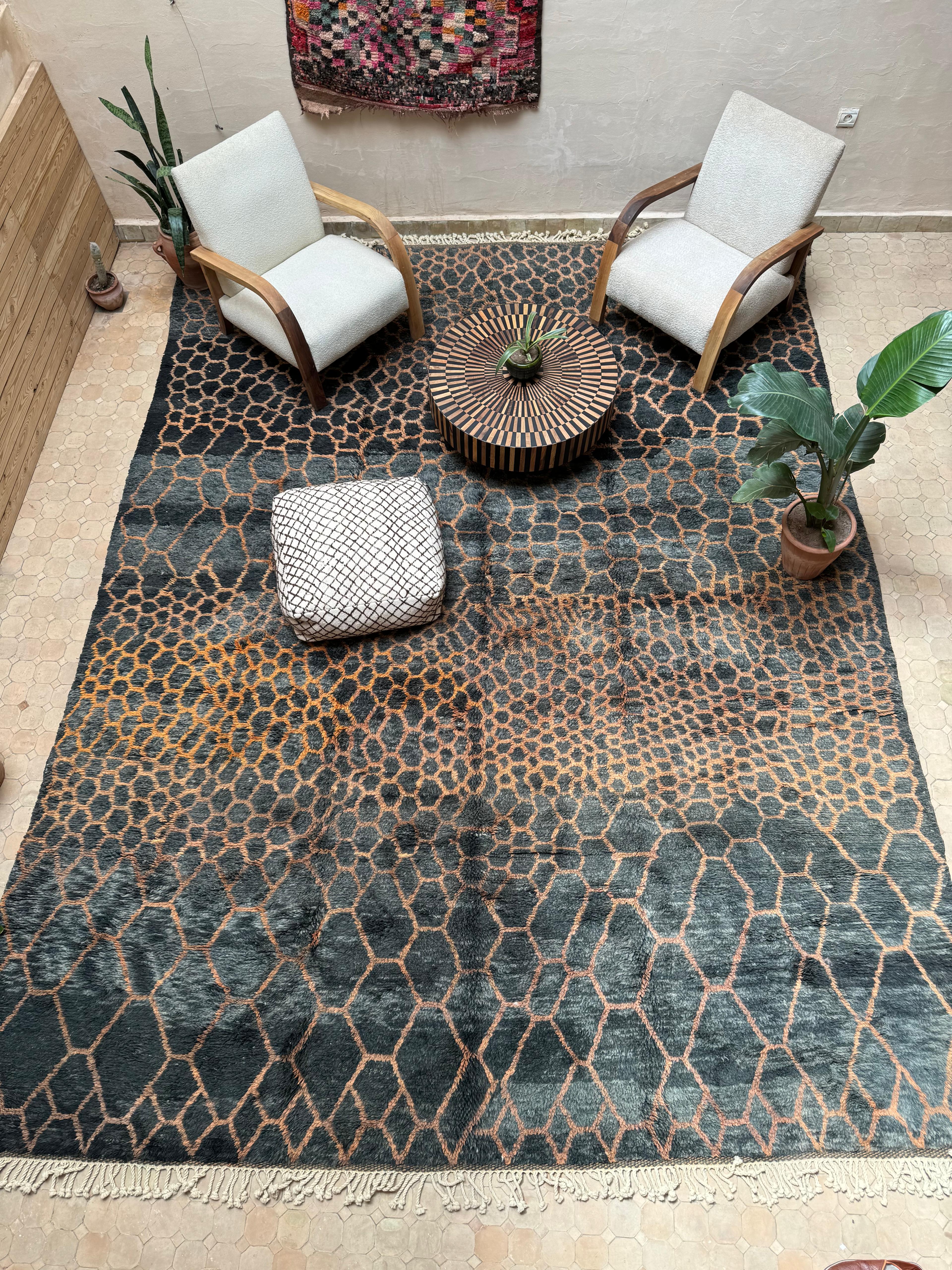 Marokkolainen Musta Pantteri matto 415x320cm