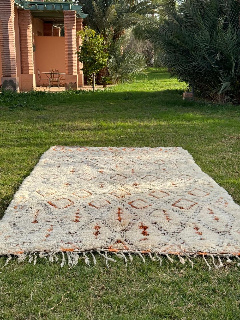 Moroccan vintage Beni Ouarain Rug 420x225cm