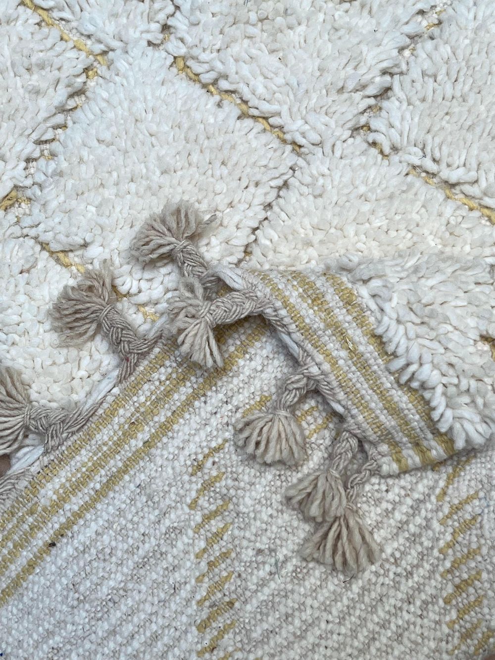 Moroccan All White Rug 105x60cm