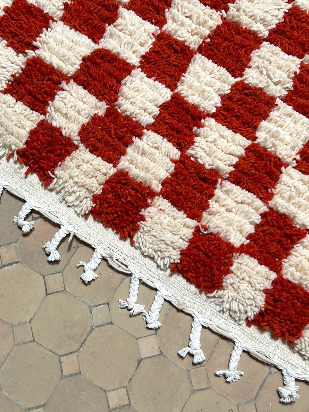Marokkolainen ruudullinen matto 150x100cm