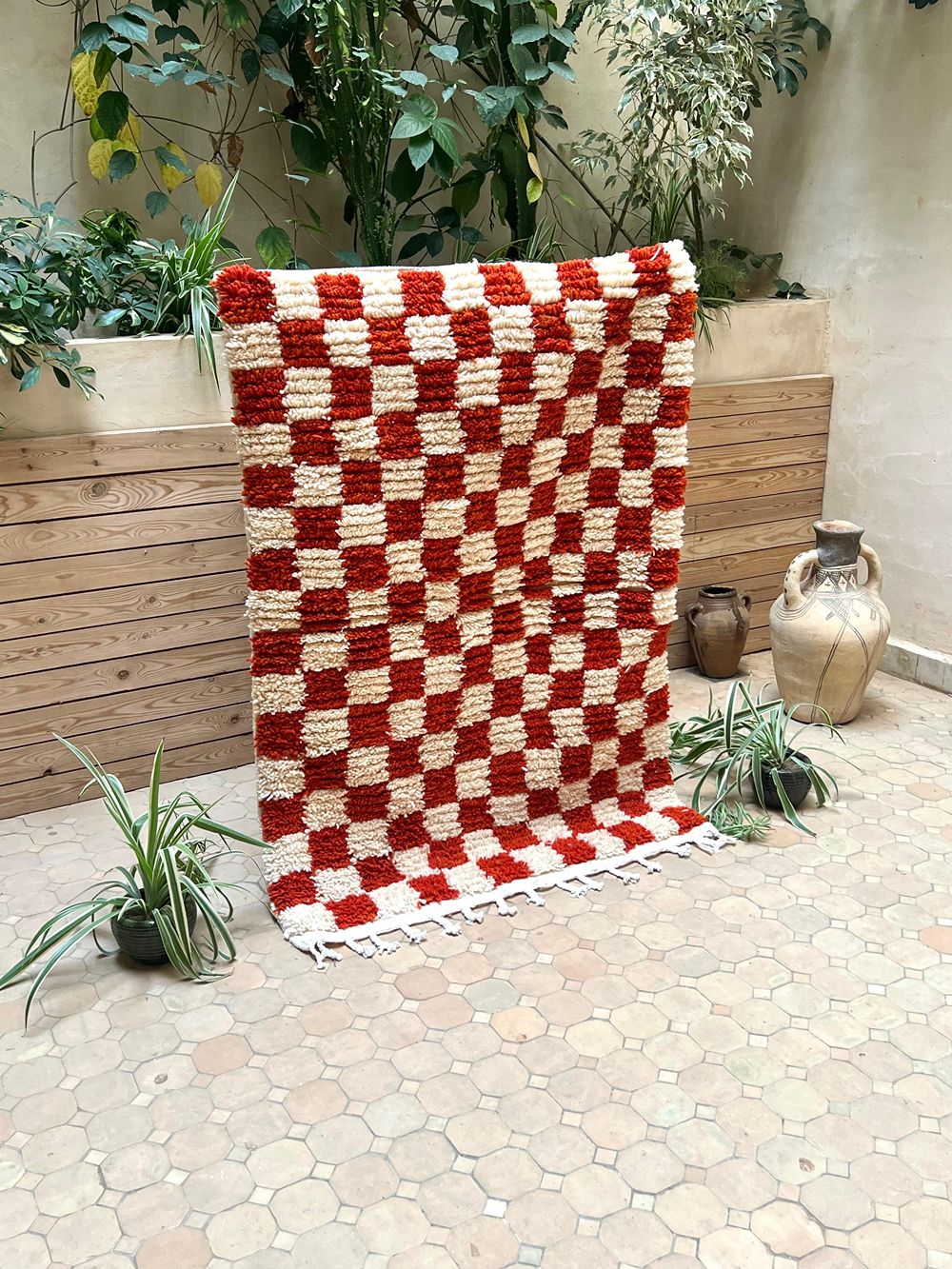 Marokkolainen ruudullinen matto 150x100cm