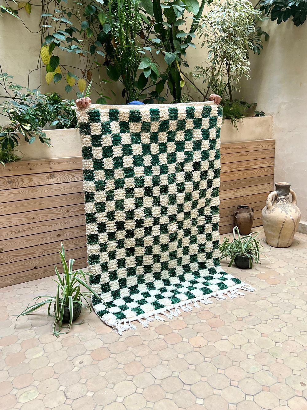 Marokkolainen ruudullinen matto 155x105cm