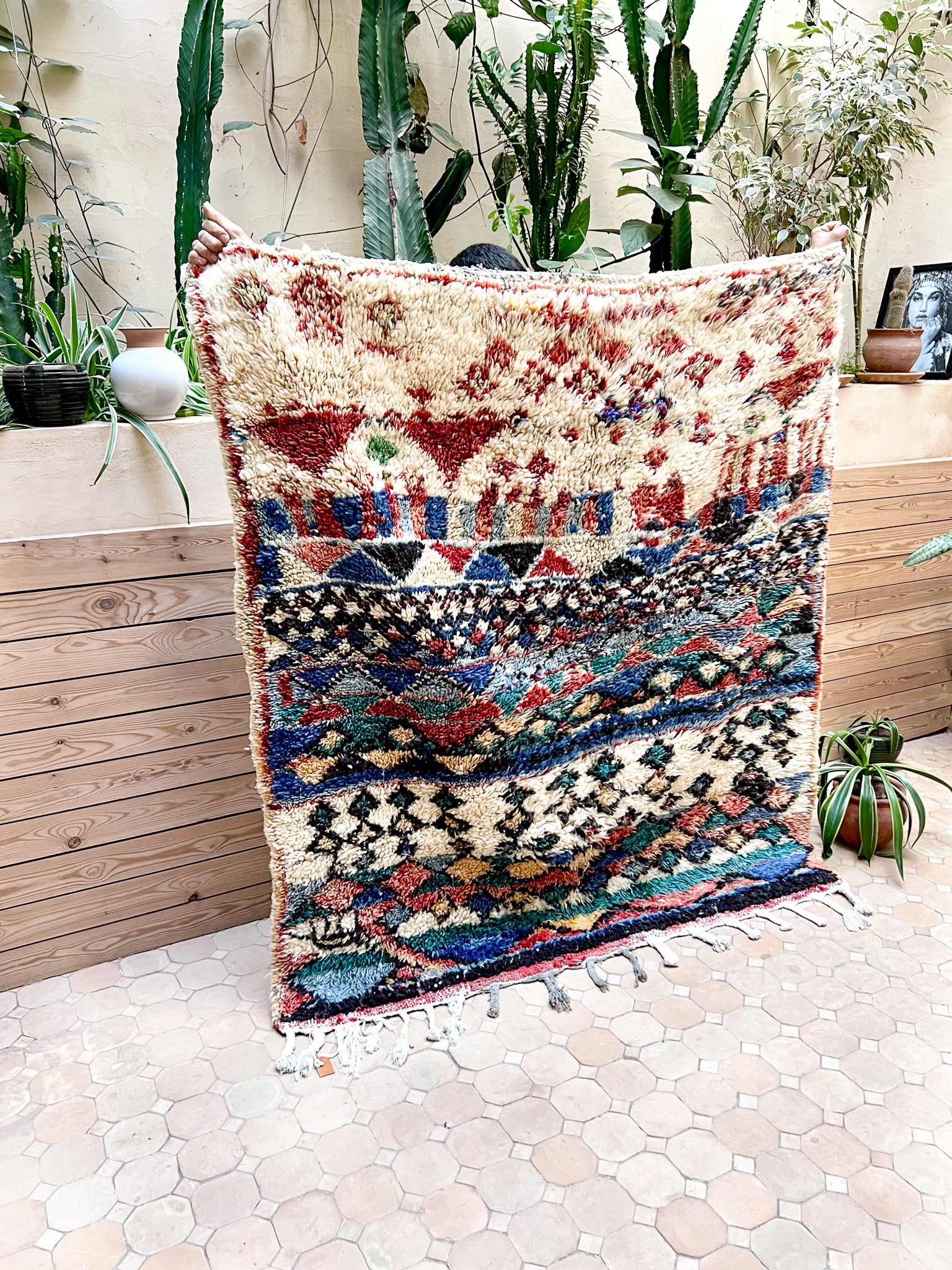 Moroccan Vintage Azilal Rug 155x145cm