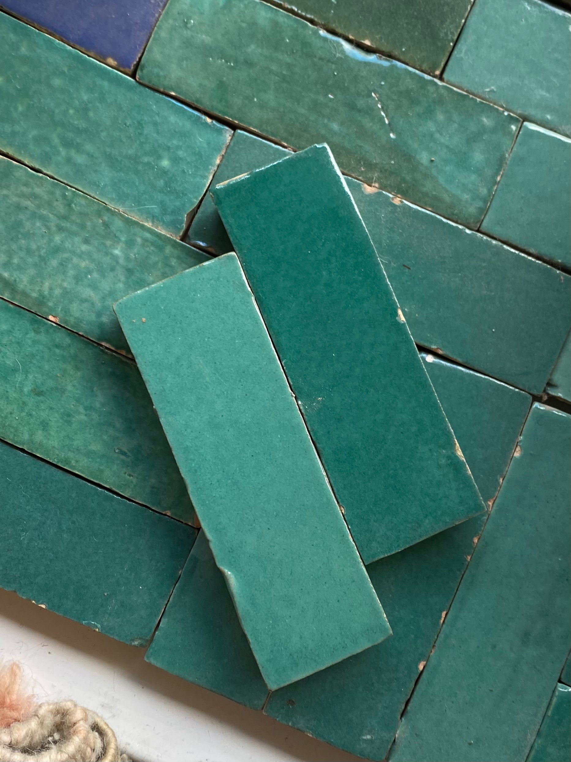 Moroccan Bejmat Tiles: Emerald / m²
