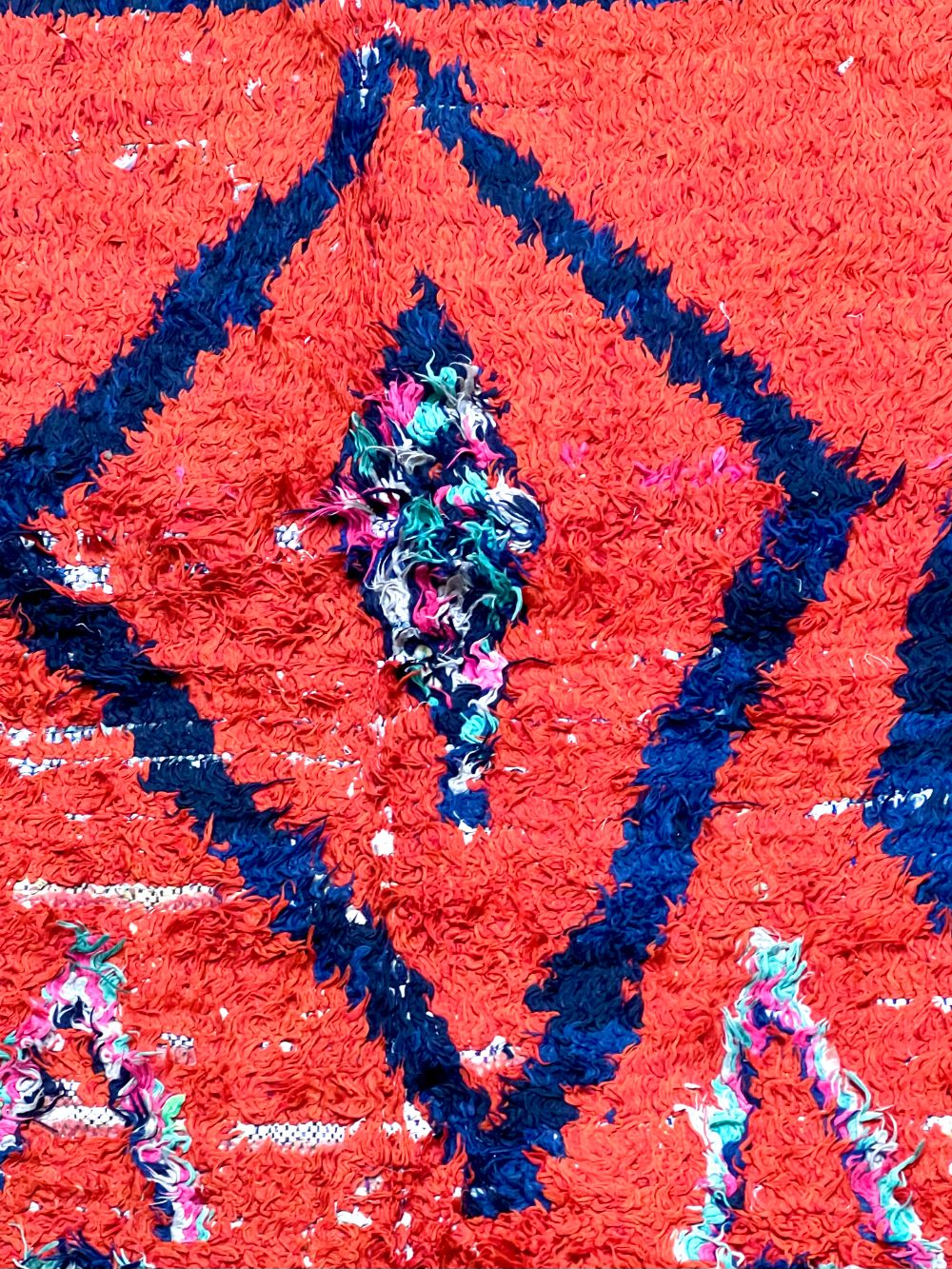 Moroccan Vintage Boucherouite Rug 260x150cm