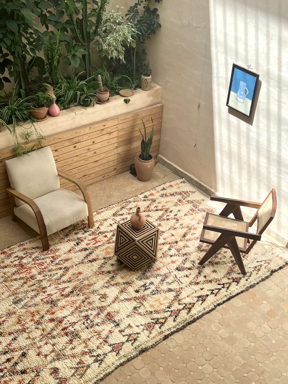 Moroccan Vintage Beni Ouarain Rug 375x200cm