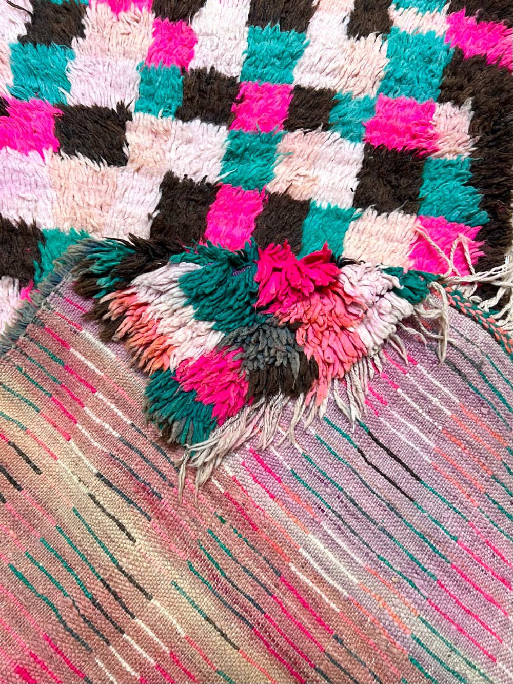 Moroccan Vintage Boujaad Rug 220x70cm