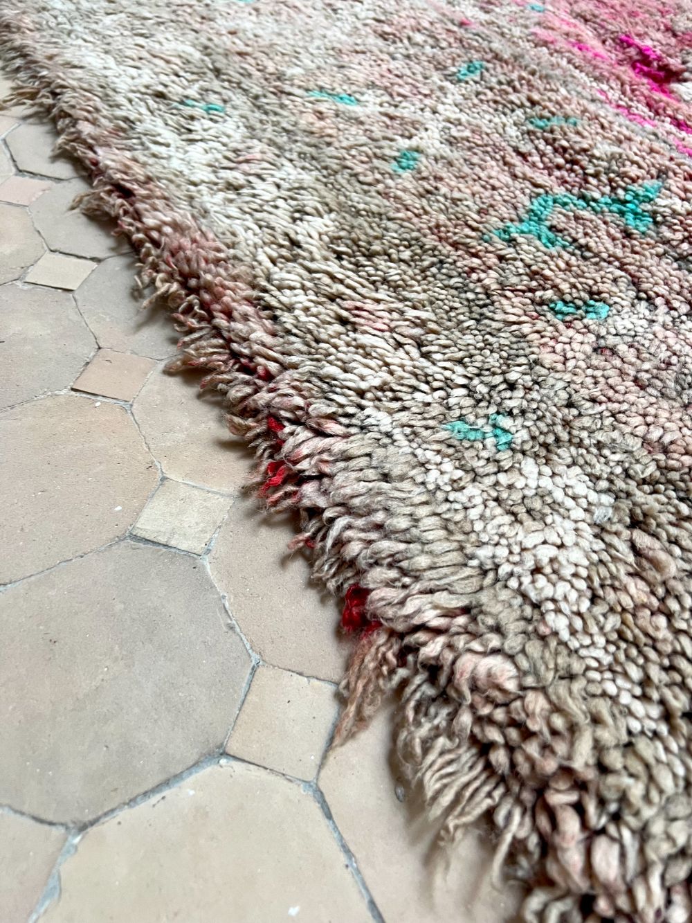 Moroccan Vintage Boujaad runner Rug 320x105cm