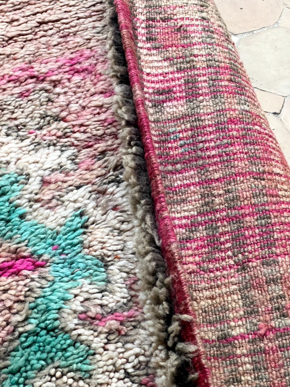 Moroccan Vintage Boujaad runner Rug 320x105cm