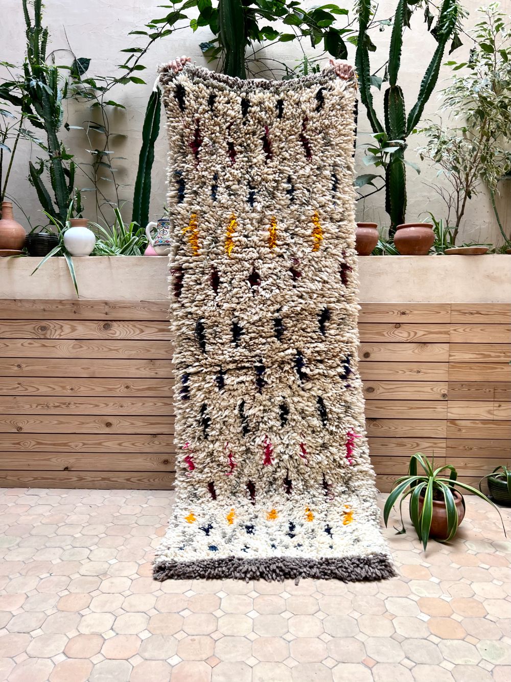 Marokkolainen vintage Azilal-matto 220x75cm