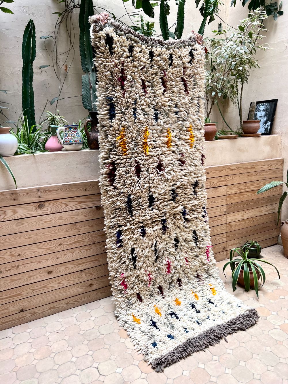 Marokkolainen vintage Azilal-matto 220x75cm