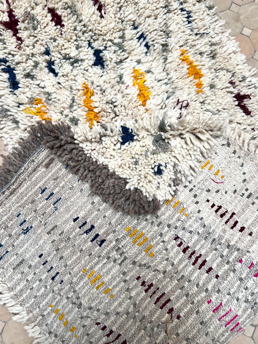 Marokkolainen vintage Azilal-matto 220x75cm