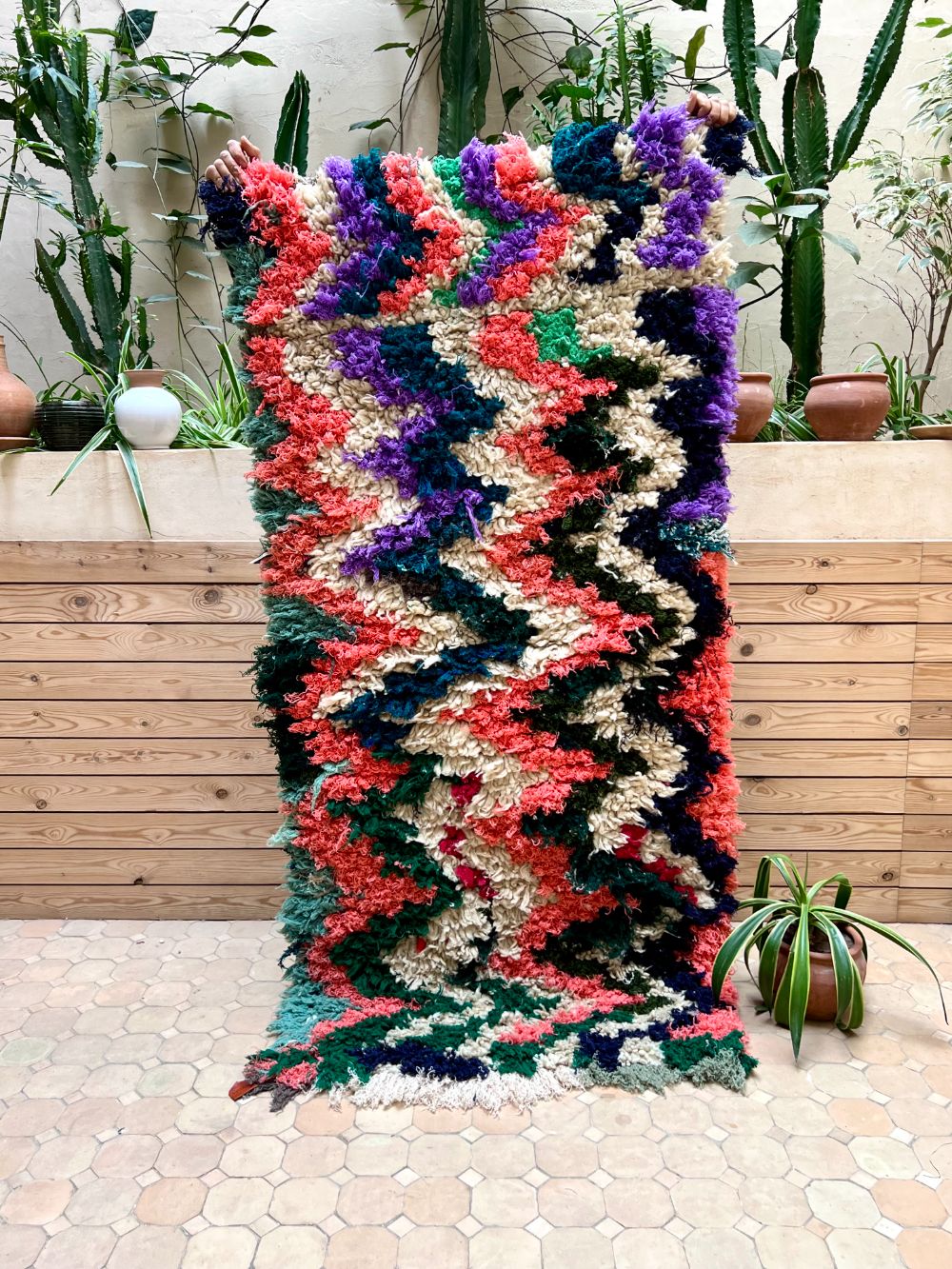 Marokkolainen vintage Azilal-matto 180x90cm