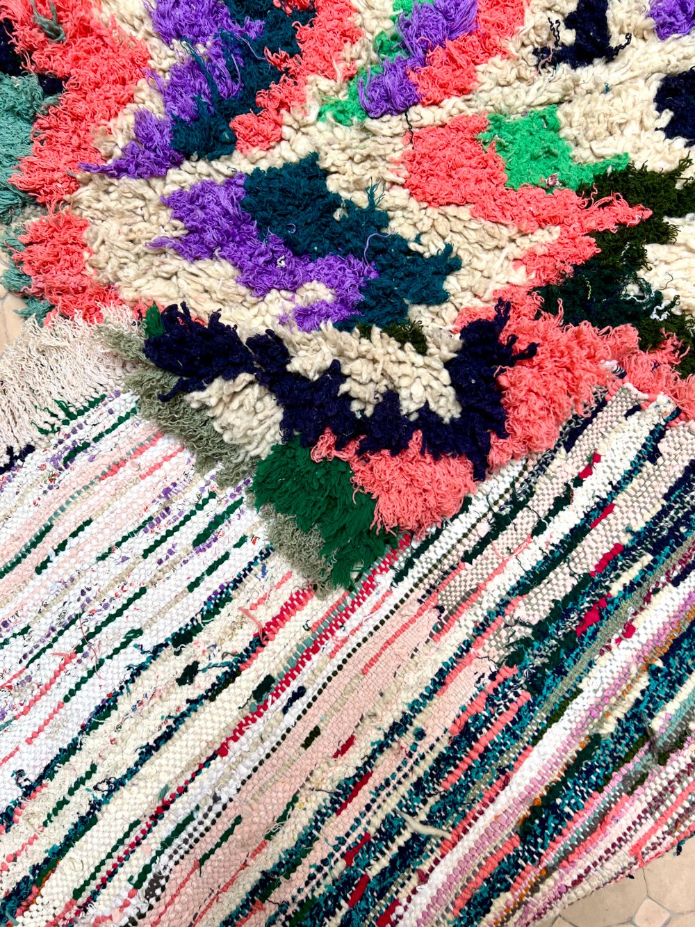 Marokkolainen vintage Azilal-matto 180x90cm