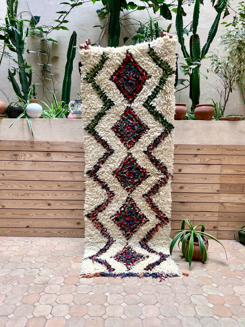 Marokkolainen vintage Azilal-matto 190x70cm