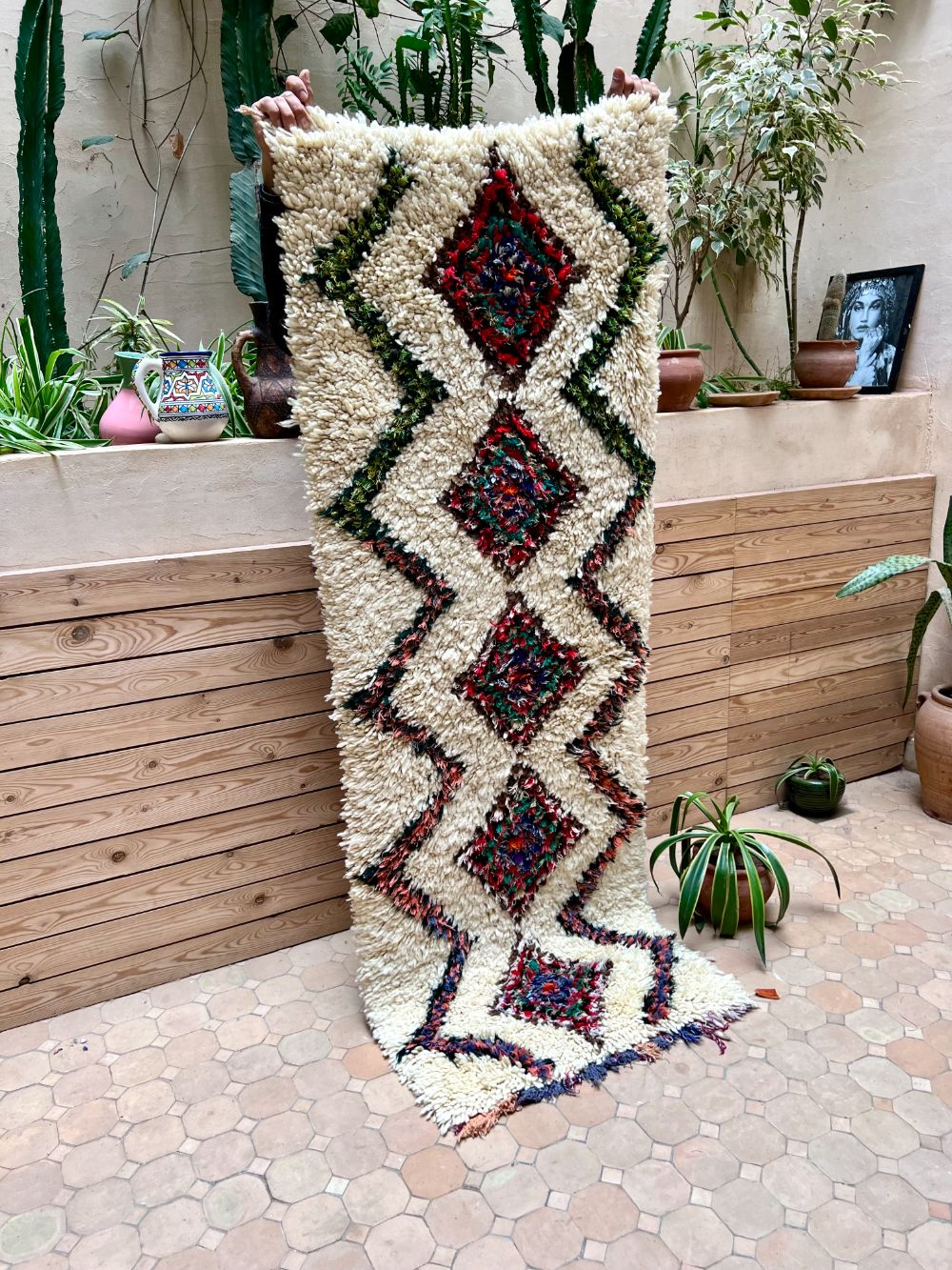 Marokkolainen vintage Azilal-matto 190x70cm