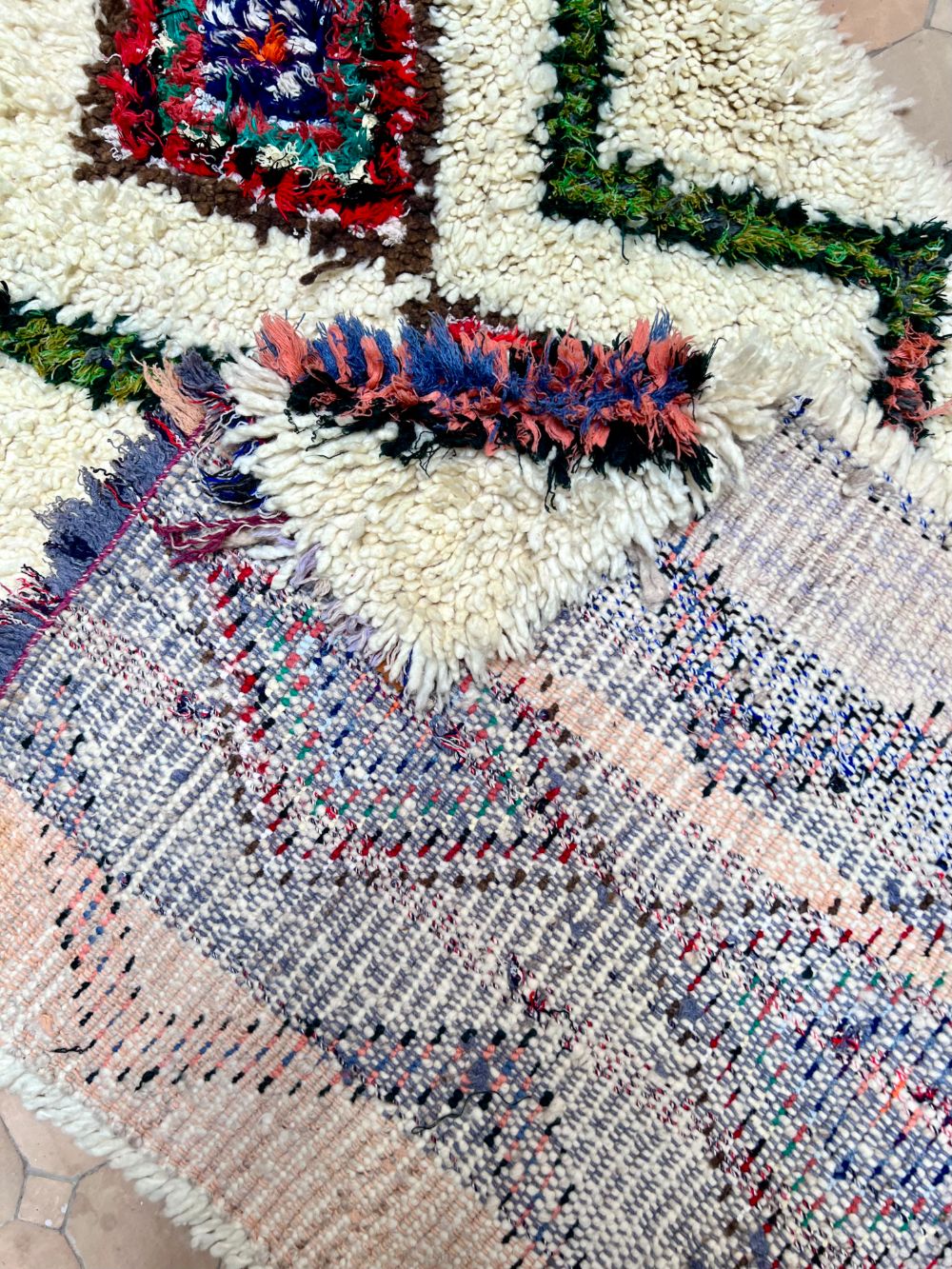 Marokkolainen vintage Azilal-matto 190x70cm