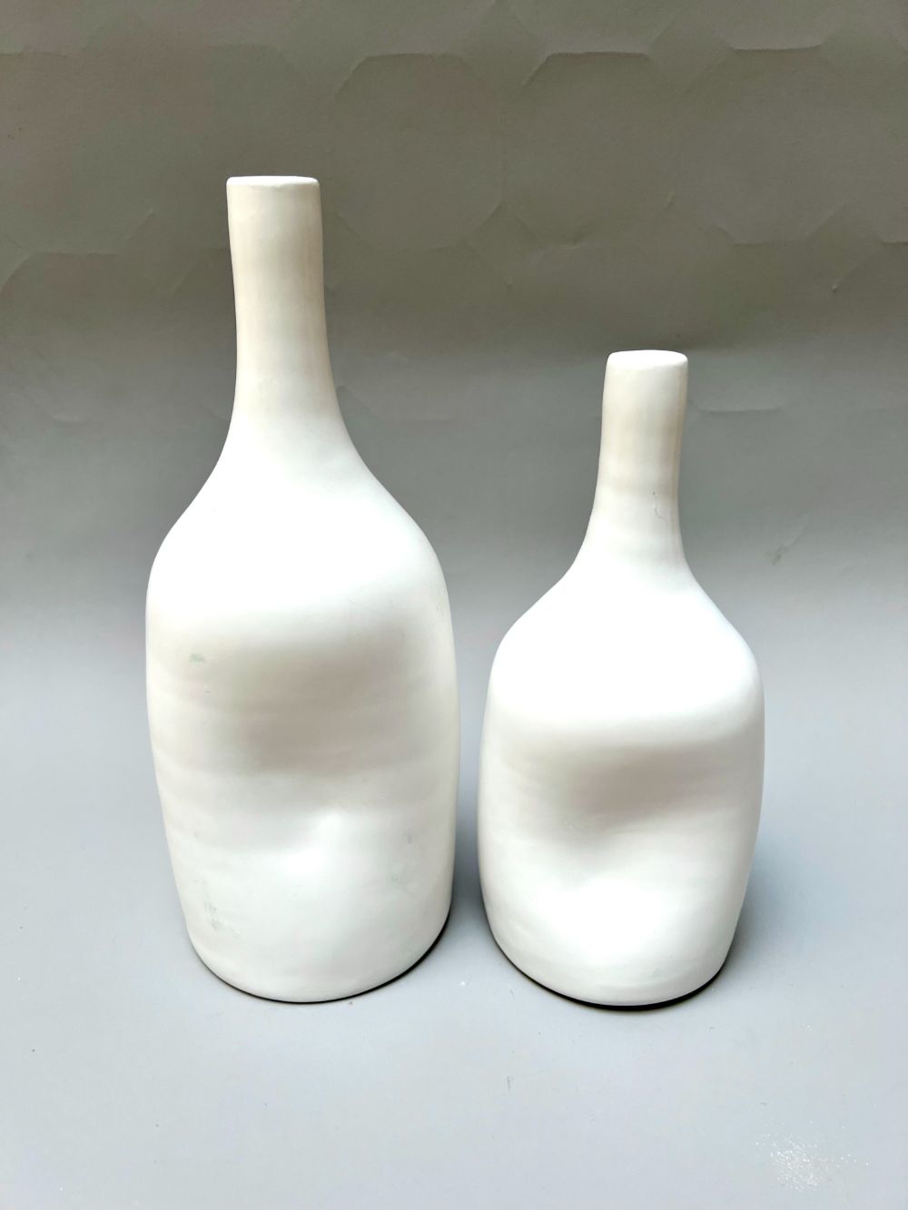 Set of 3 Tadelakt Ceramic Vase