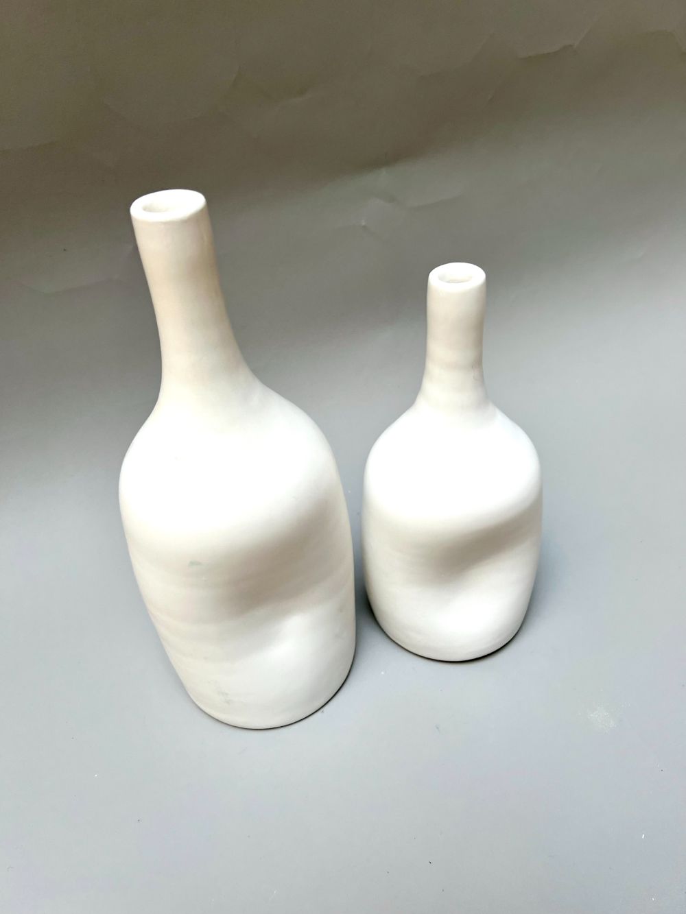 Set of 3 Tadelakt Ceramic Vase