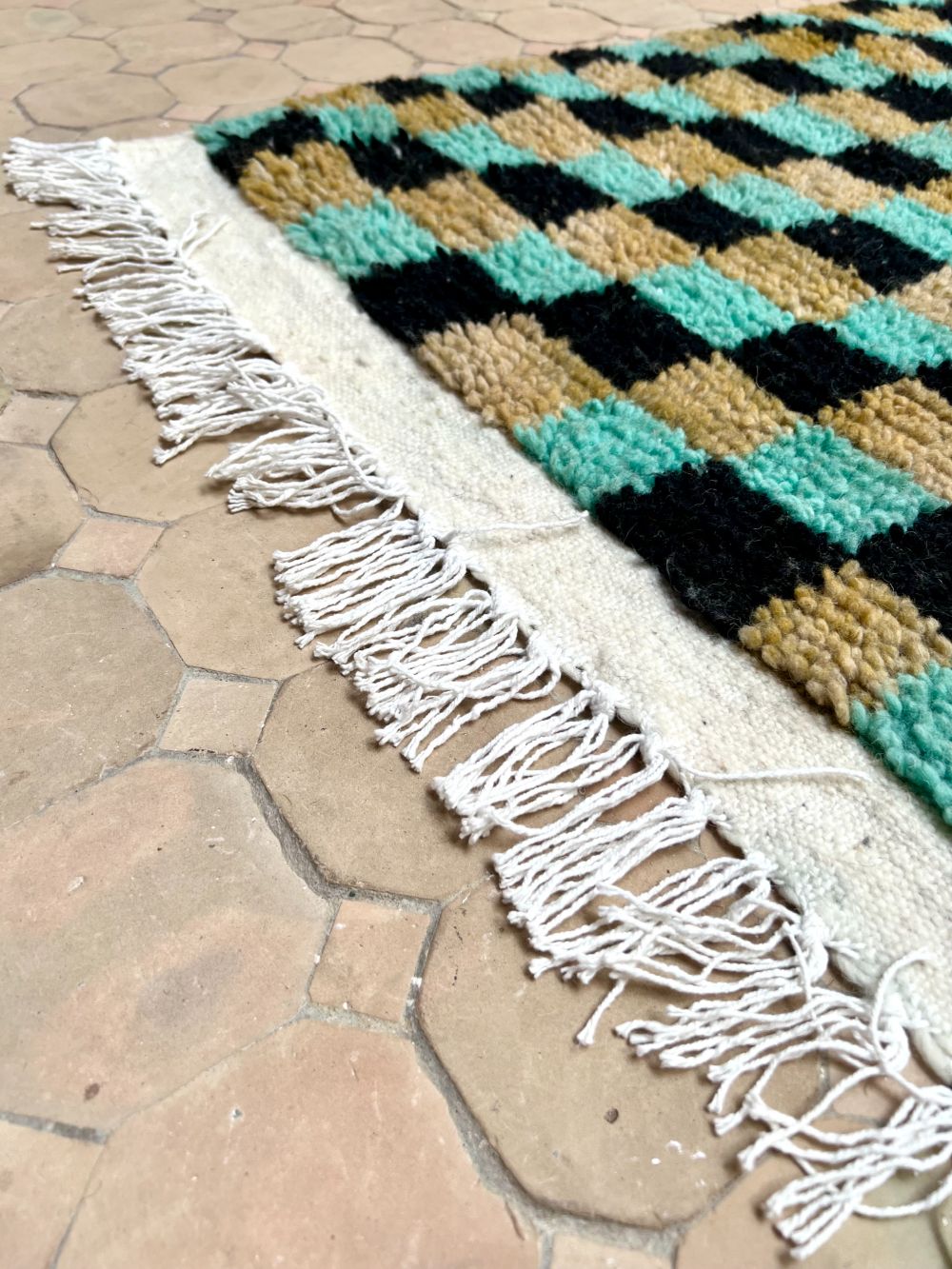 Marokkolainen ruudullinen matto 150x95cm