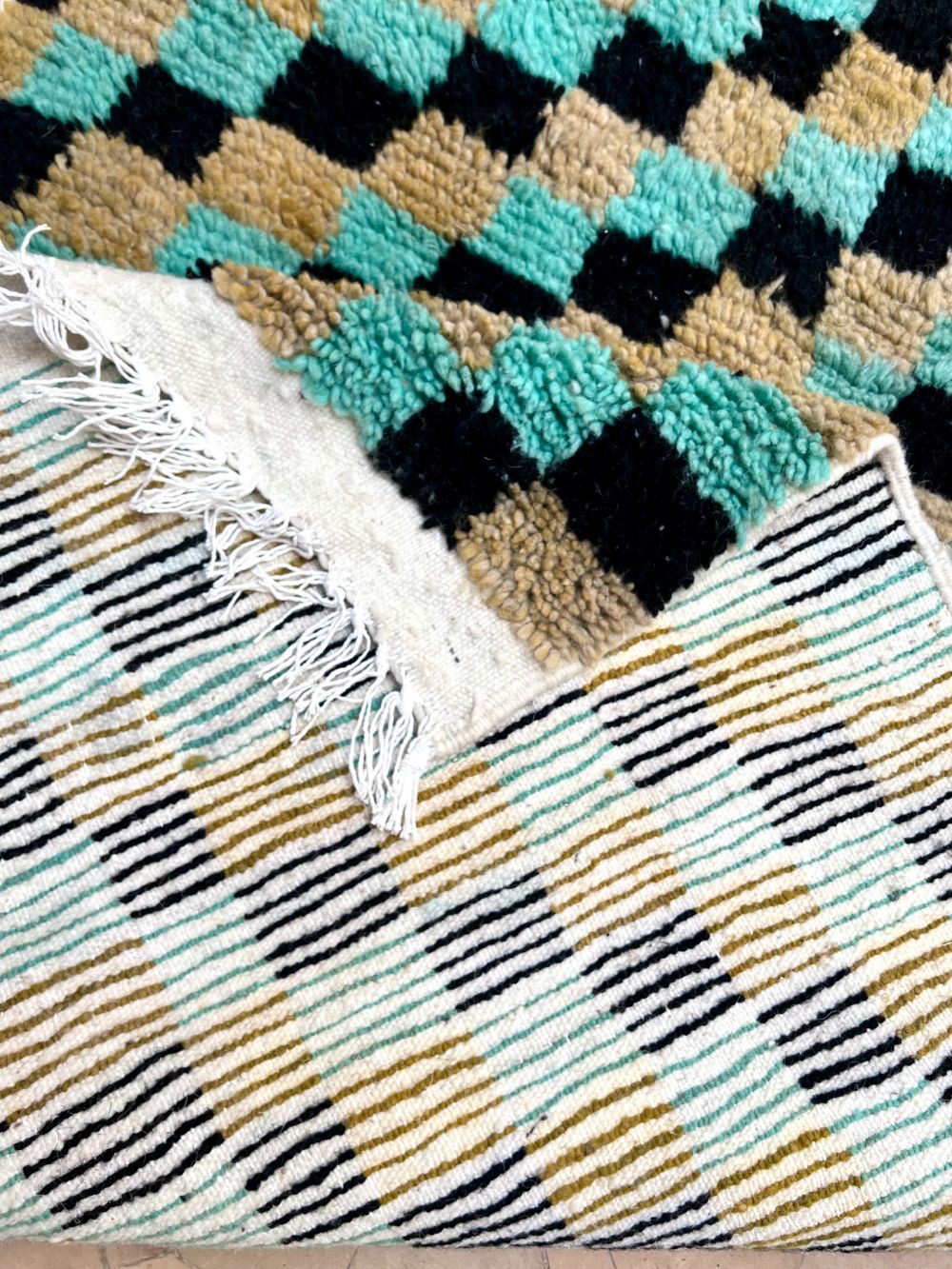 Moroccan Checkered Rug 150x95cm