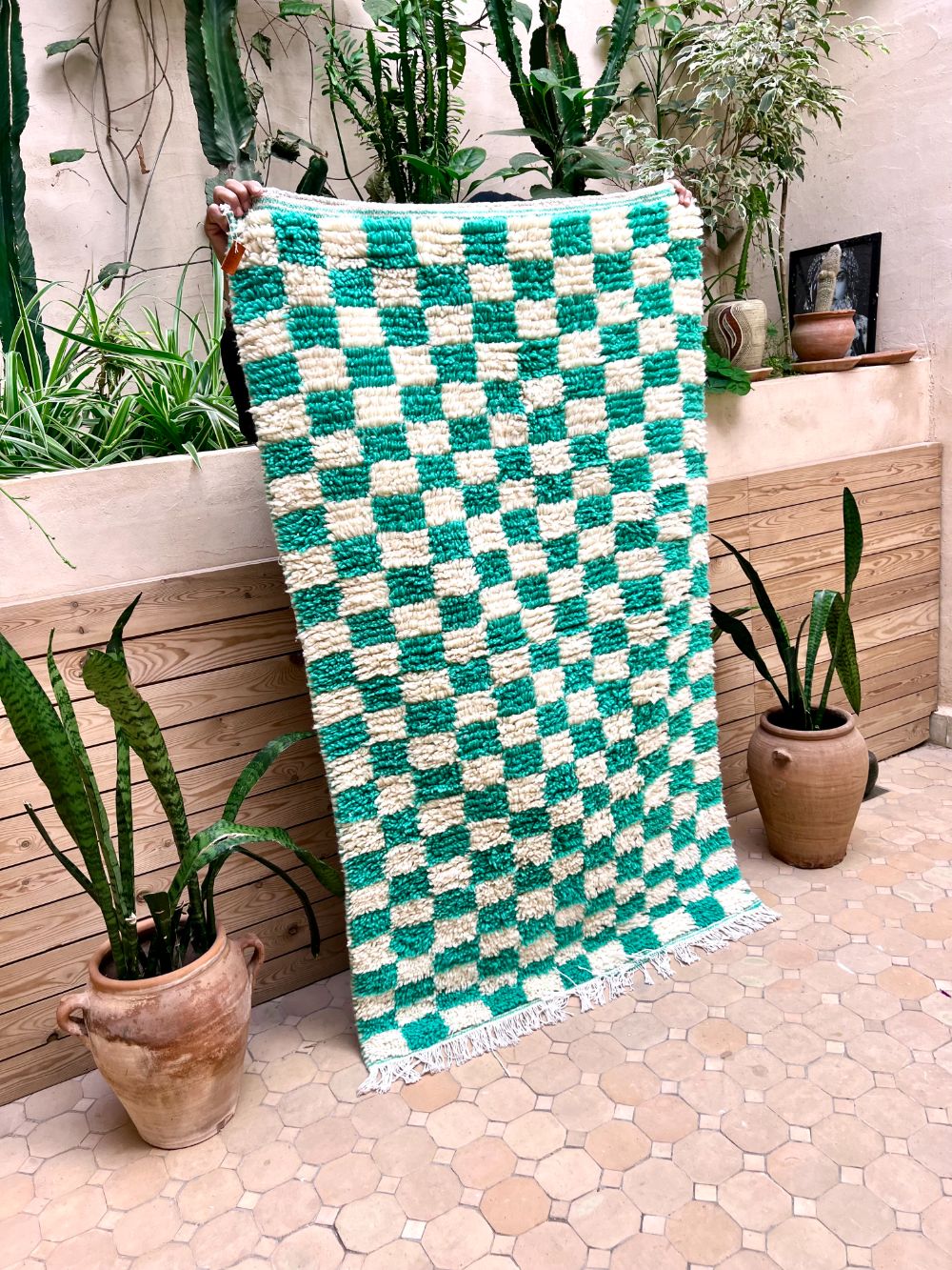 Moroccan Checkered Rug 155x95cm