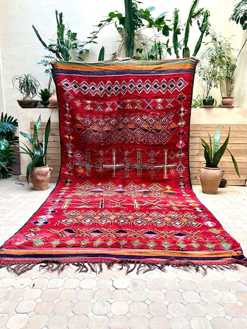 Marokkolainen vintage Boujaad matto 375x190cm